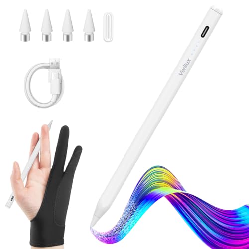 Verilux Universal Stylus Pen for Issued After 2018 iOS & Android Tablets, Tablet Stylus Pen with 4 Tips, No Bluetooth No Palm Rejection Function- Universal Stylus Pen, with Artist Glove Verilux Universal Stylus Pen for Issued After 2018 iOS & Android Tablets, Tablet Stylus Pen with 4 Tips, No Bluetooth No Palm Rejection Function- Universal Stylus Pen, with Artist Glove